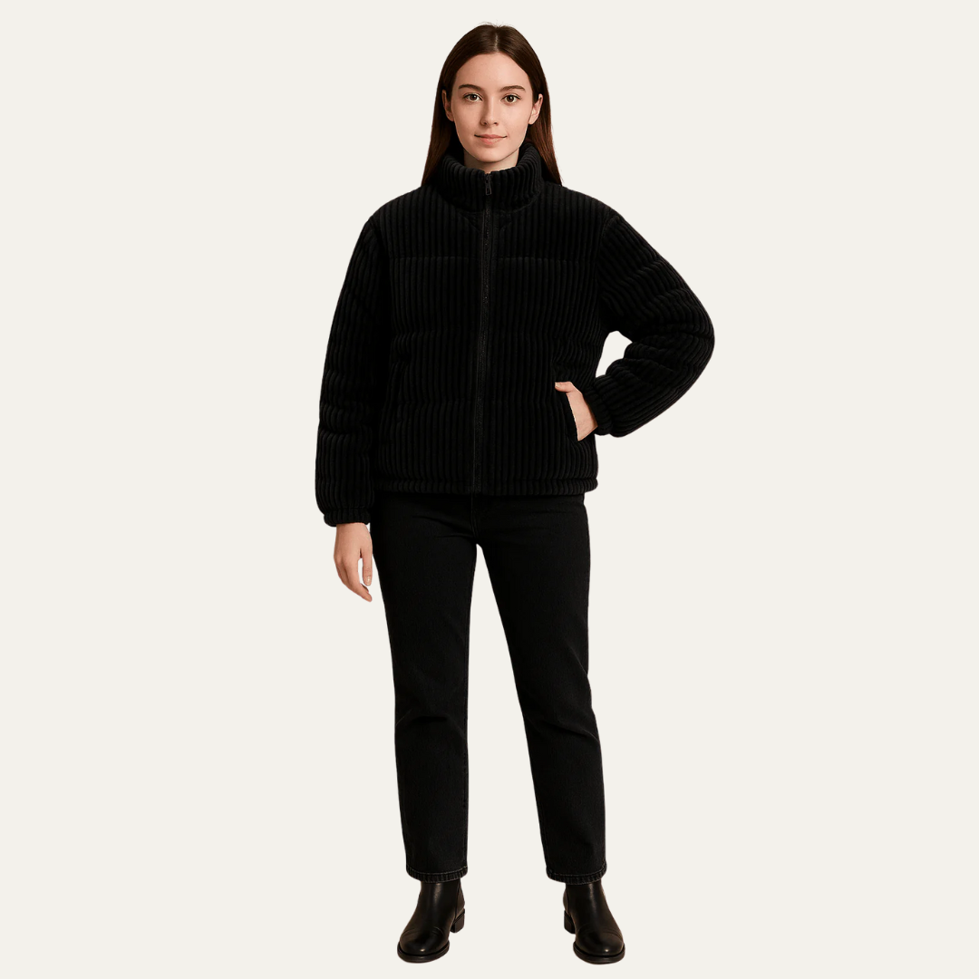 Ladies Warm Quilted Puff Jacket - OutfitLondon