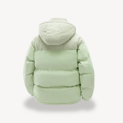Warm Quilted Jacket with Fleece Lined Hood