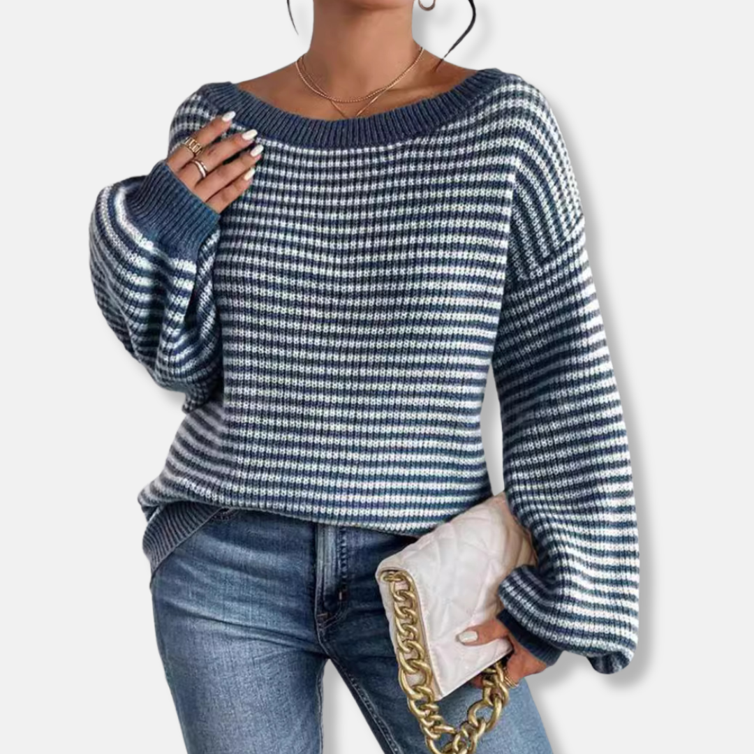 Cozy Women's Crew Neck Oversized Sweater - OutfitLondon