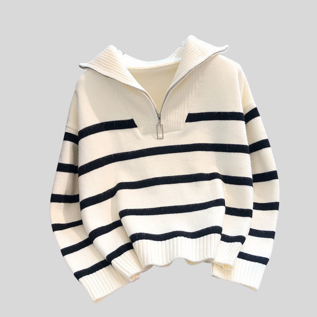 Fashionable Striped Button Down Shirt - OutfitLondon