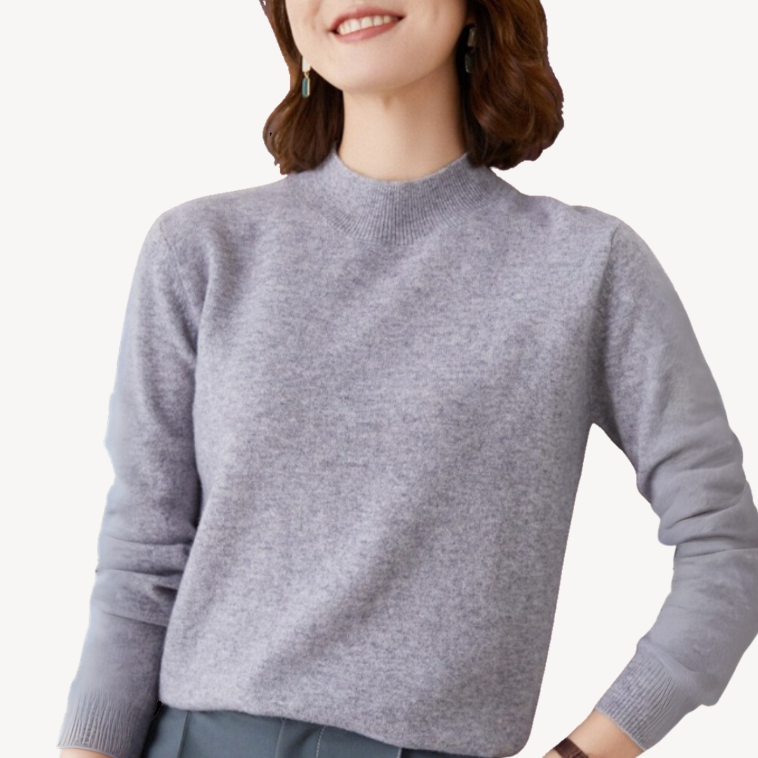 Soft Crew Neck Cashmere Jumper For Women - OutfitLondon