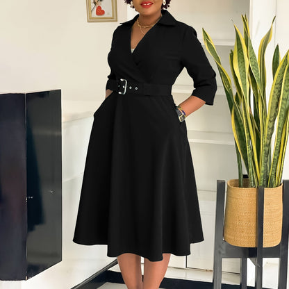 Slim Fit 3/4 Sleeve Ladies Evening Dress