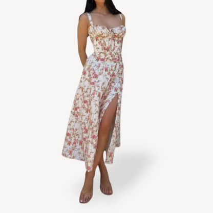 Ladies Pretty Floral Midi Summer Dress
