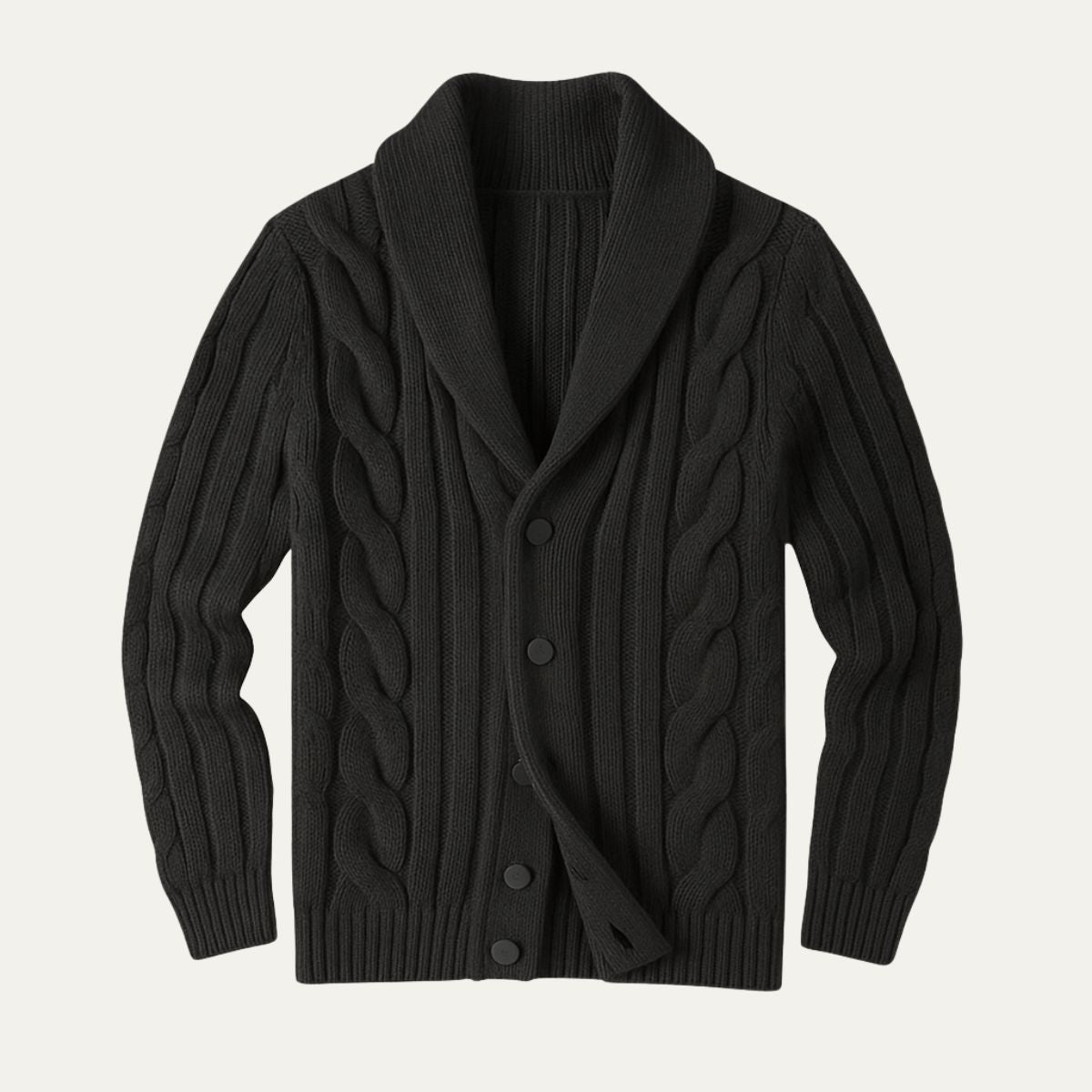 Warm Crew Neck Mens Cardigan Sweater