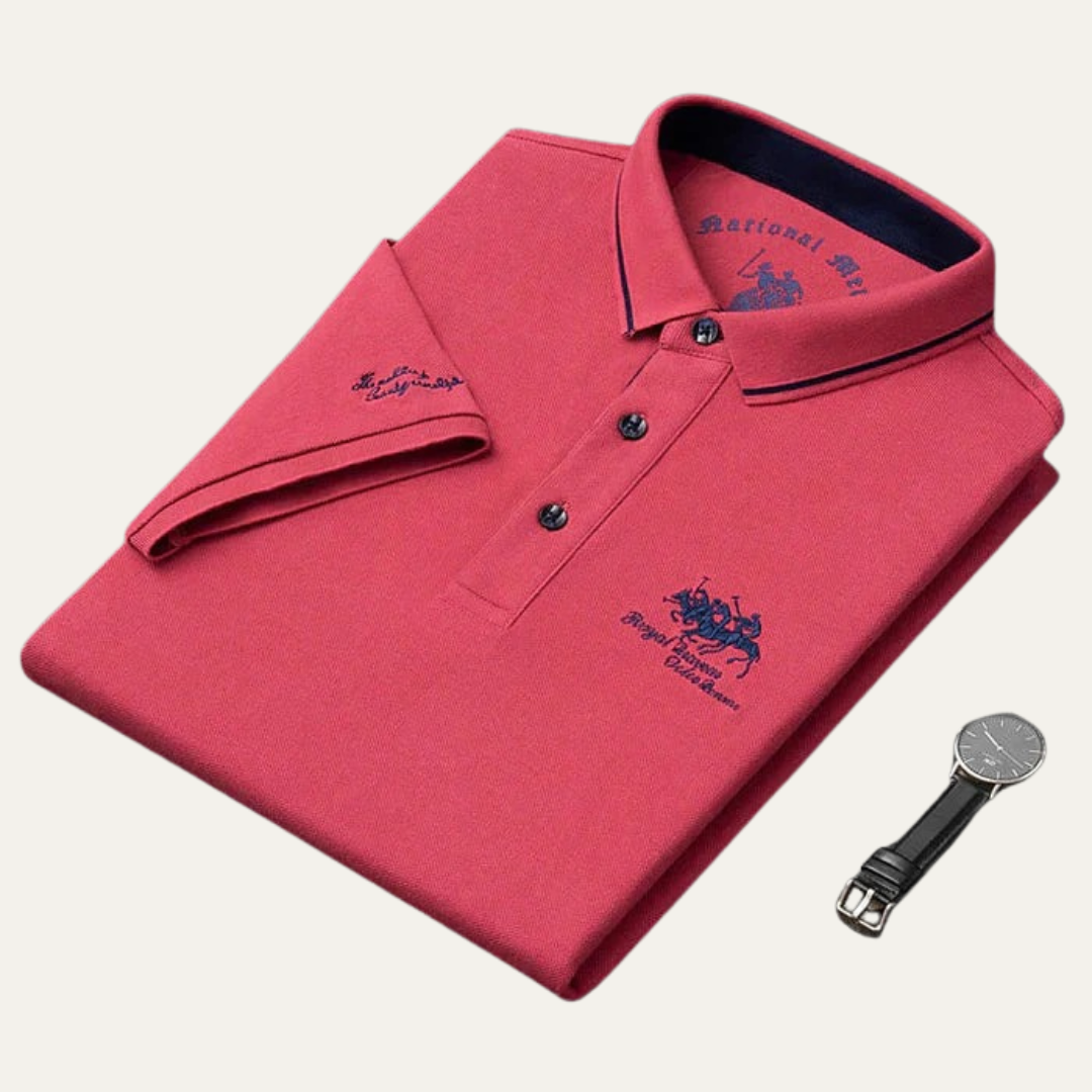 Sporty Polo Shirt for Men with Colorful Detailing