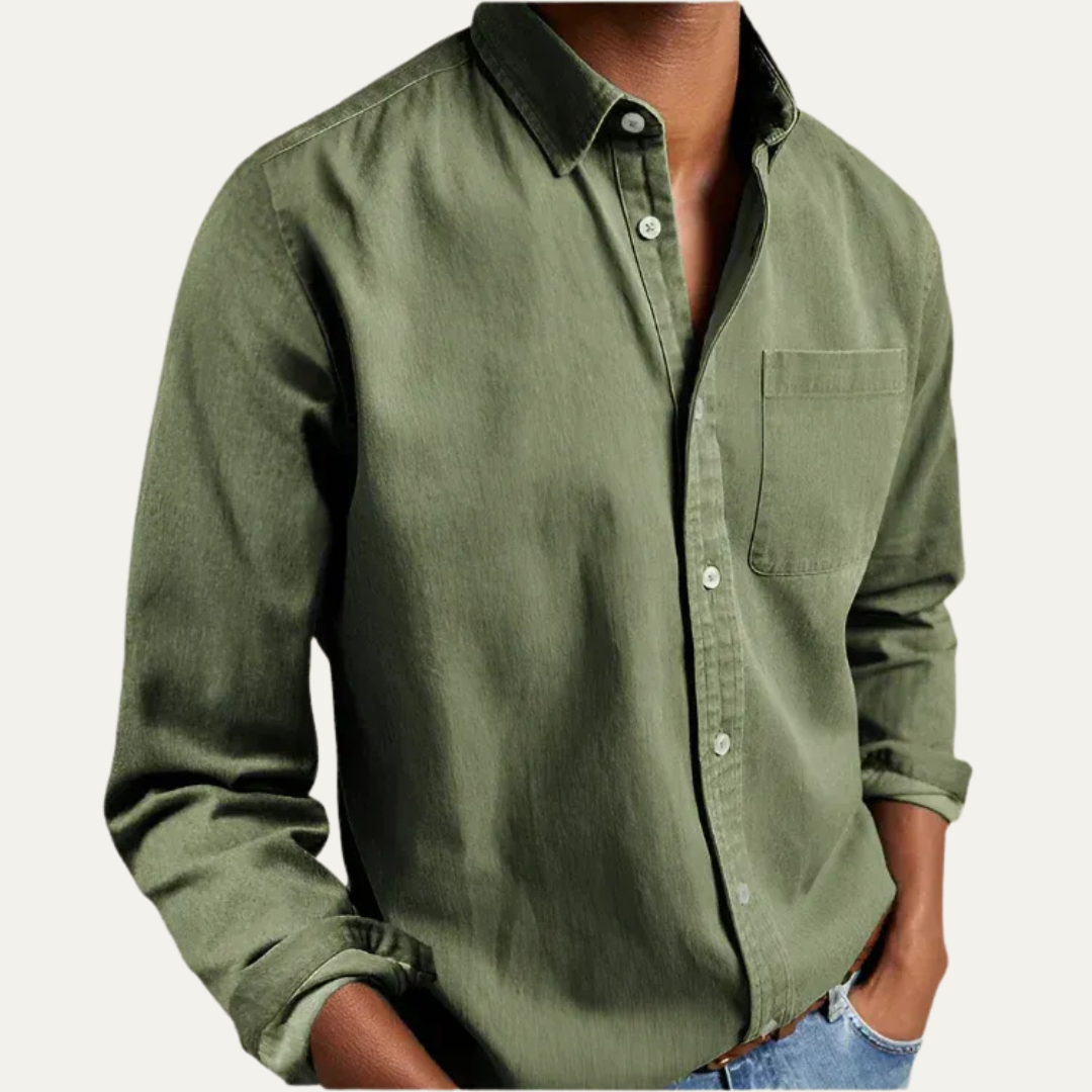 Men's Traditional White Button Down Shirt