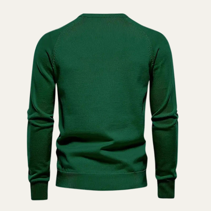 Traditional Cable Knit Men's Crew Neck Sweater