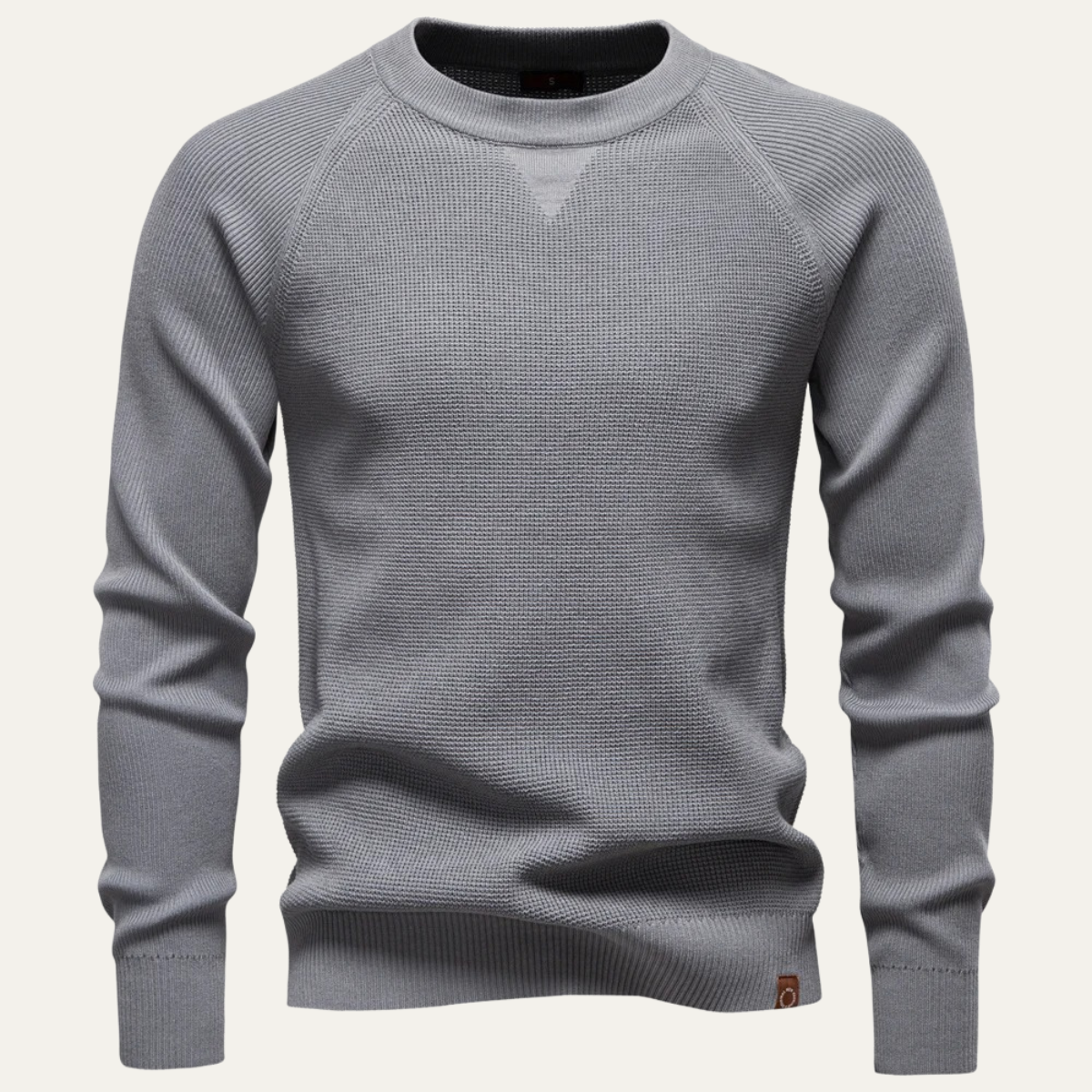 Relaxed Fit Men's Knit Crew Neck Sweater