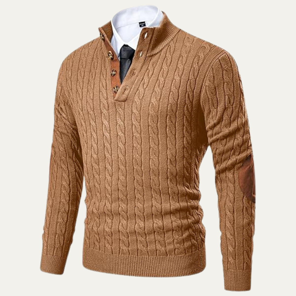 Classic Men's Cable Crew Neck Sweater