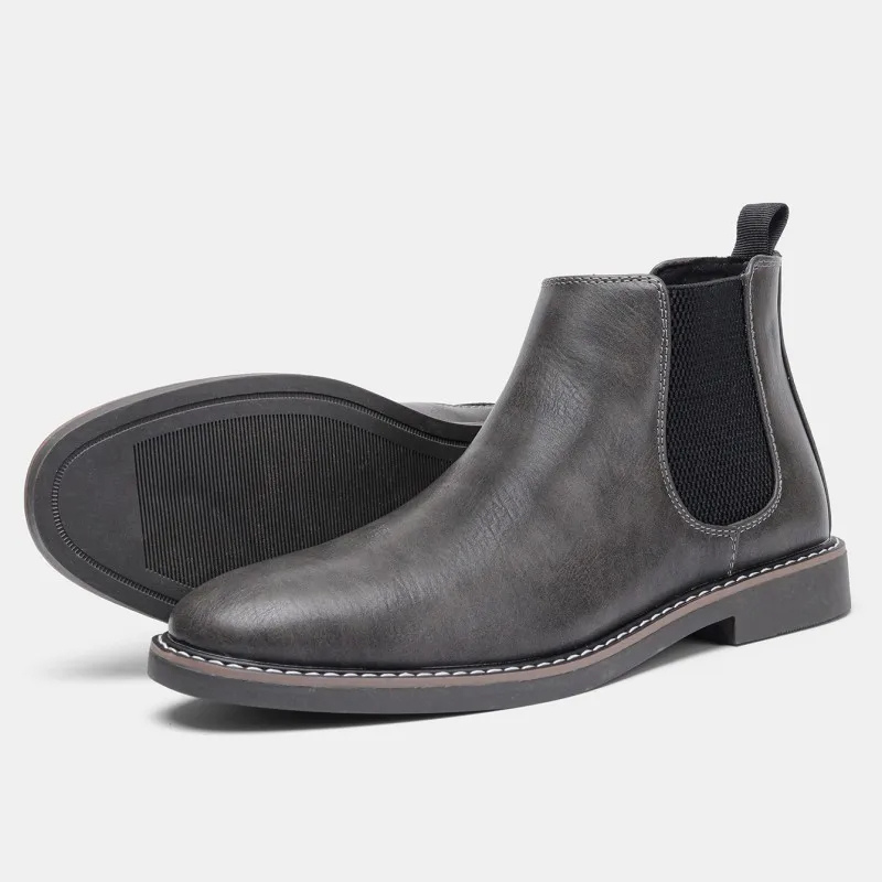 Luxury Synthetic Leather Chelsea Boots for Men