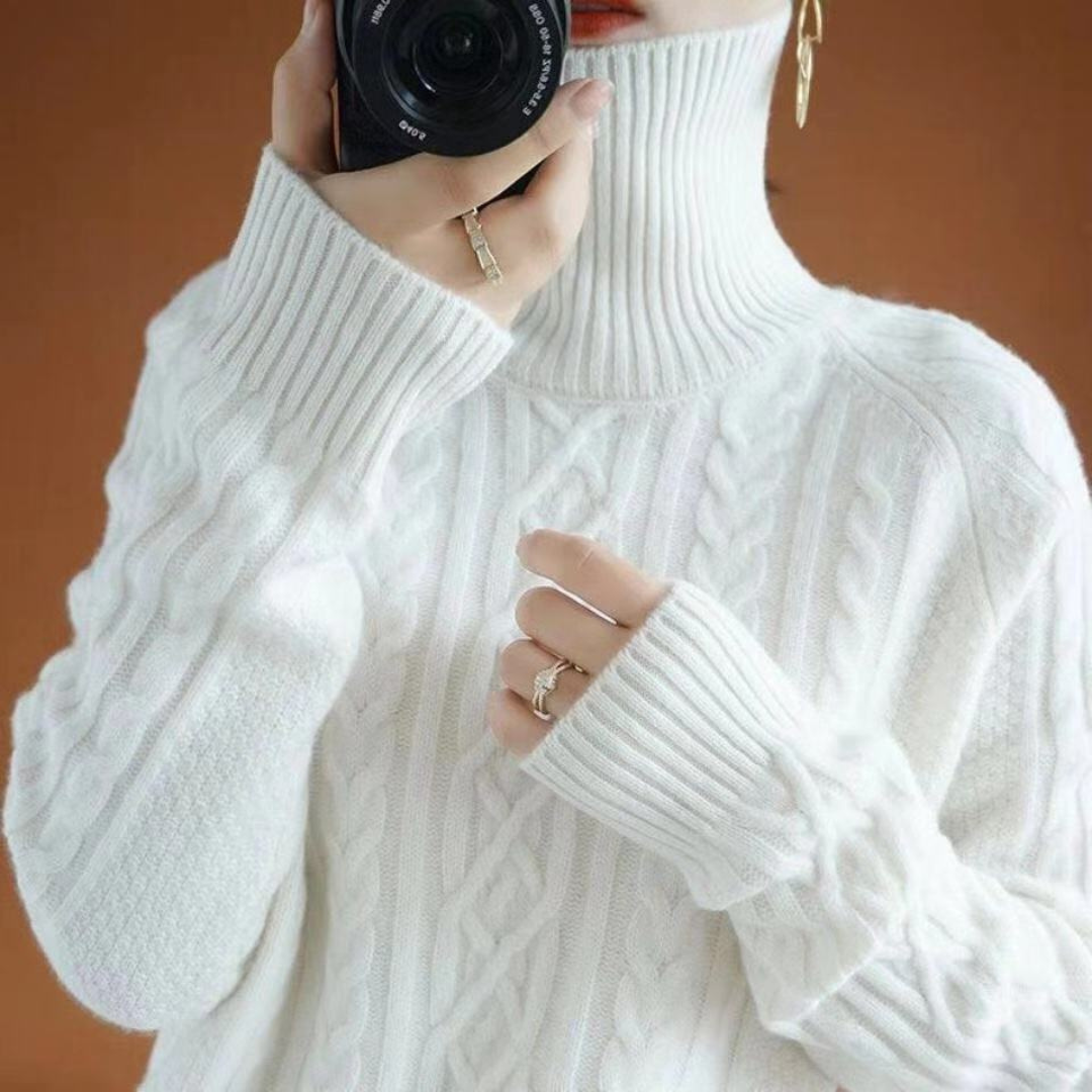 Cozy Women's Turtleneck Knit Sweater