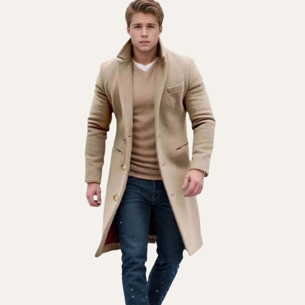 Classic Men's Warm Wool Winter Coat