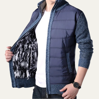 Warm Men's Zip Up Puffer Jacket