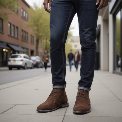 Traditional Mens Leather Lace Up Ankle Boots