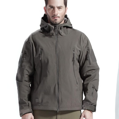 Stylish Men's Military Hooded Jacket