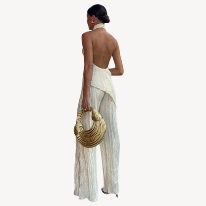 Flowy Halter Neck Jumpsuit for Ladies