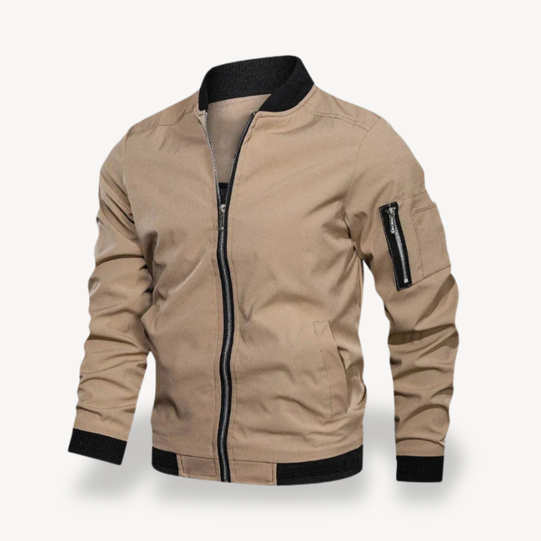 Slim Fit Water Resistant Bomber Jacket