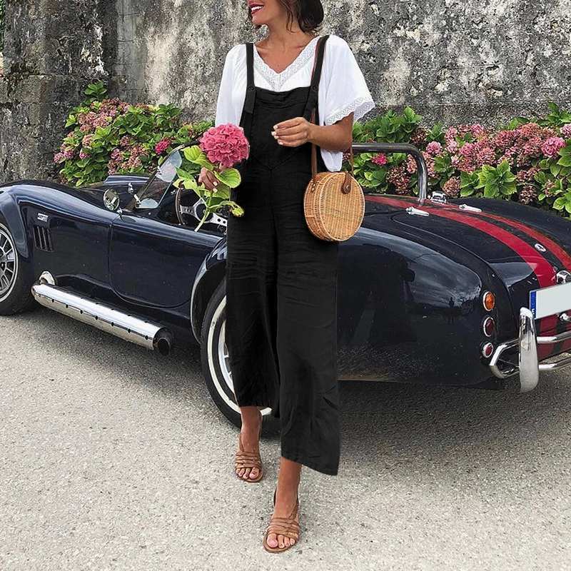 Relaxed Fit Blue Jean Jumpsuit for Ladies