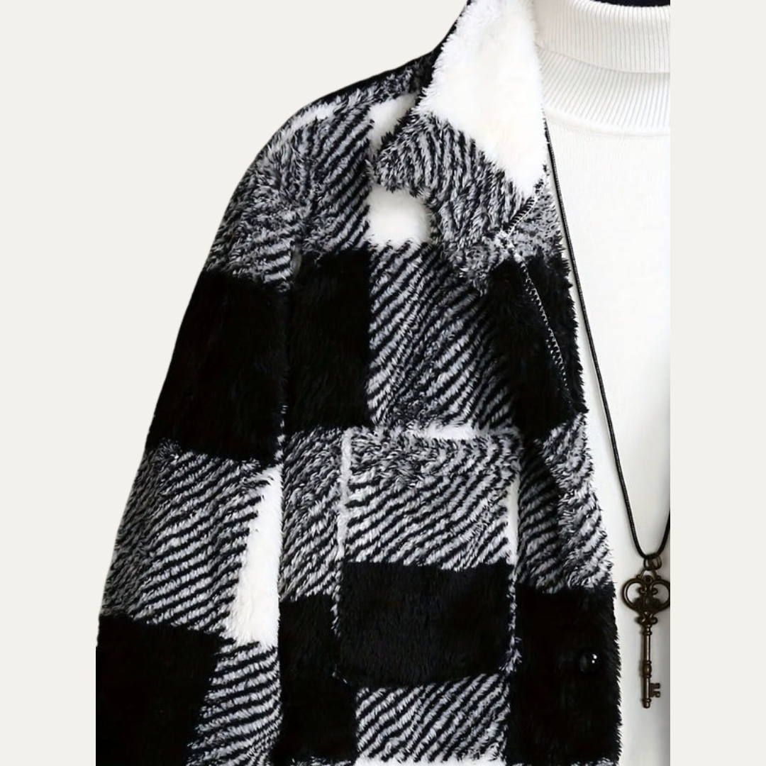 Soft Plaid Flannel Shirt Jacket for Men