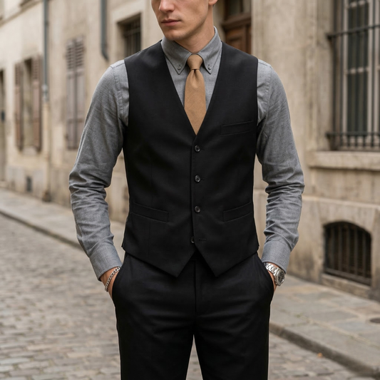 Tailored Fit Men's Formal Vest - OutfitLondon