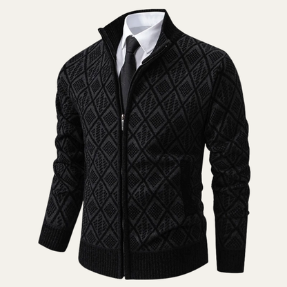 Stylish Mens Patterned Knit Blazer Jacket