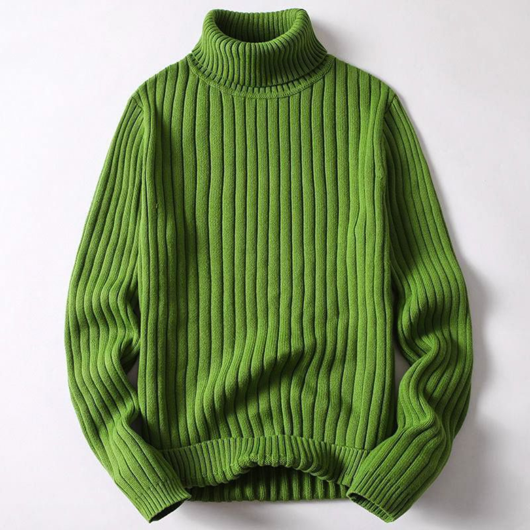 Large Fit Crew Neck Knit Sweater