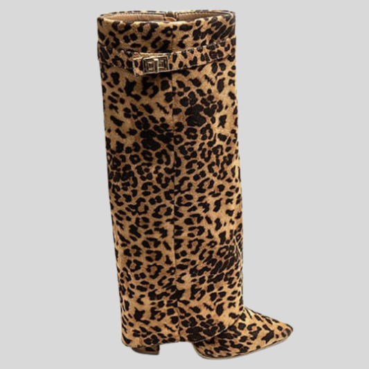 Stylish Leopard Ankle Boots - OutfitLondon