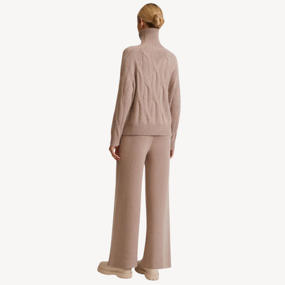 Cozy Textured Sweater and Pants Set