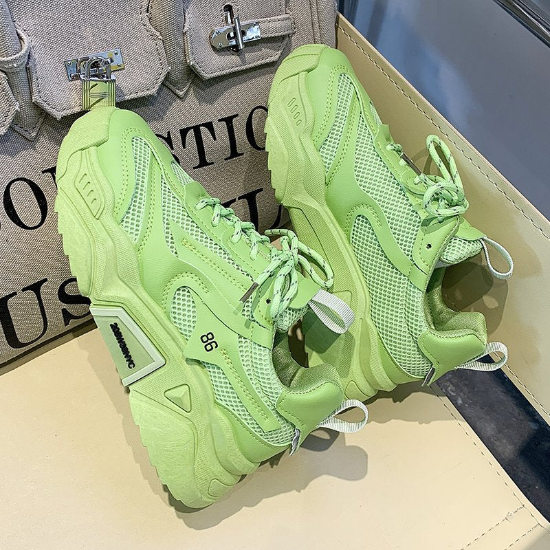 Vibrant Colorful Ladies Sports Sneakers with Numbering