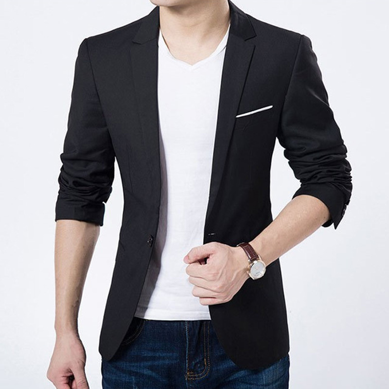 Classic Fit Men's One Button Slim Jacket