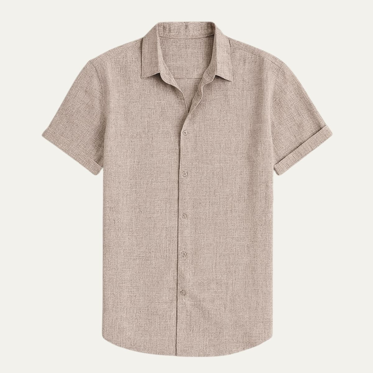 Casual Linen Short Sleeve Mens Shirt - OutfitLondon