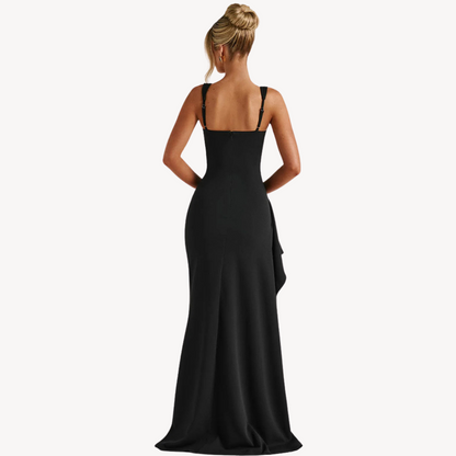 Elegant Long Black Evening Gown Dress