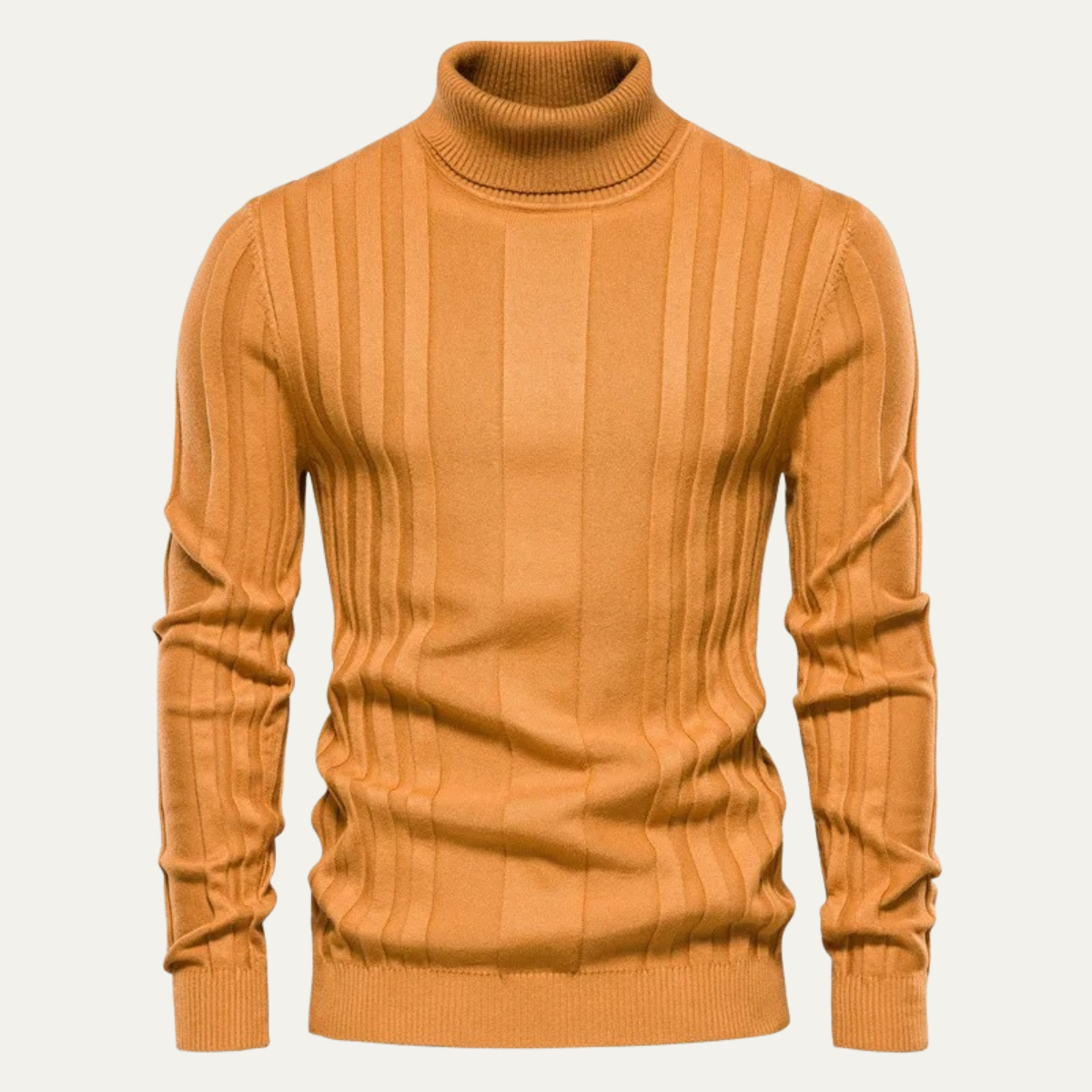 Classic Men's Fitted Knit Turtleneck Sweater