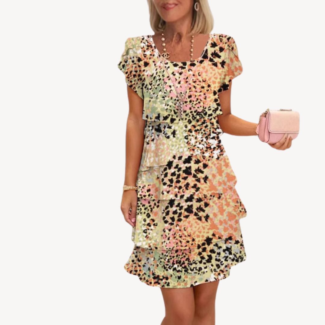 Fashionable Leopard Print Flirty Dress - OutfitLondon
