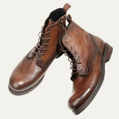 Classic Men's Brown Leather Boots