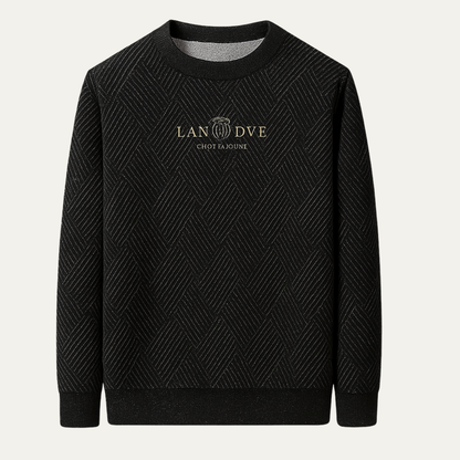 Warm Men's Fleece Lined Velvet Sweatshirt