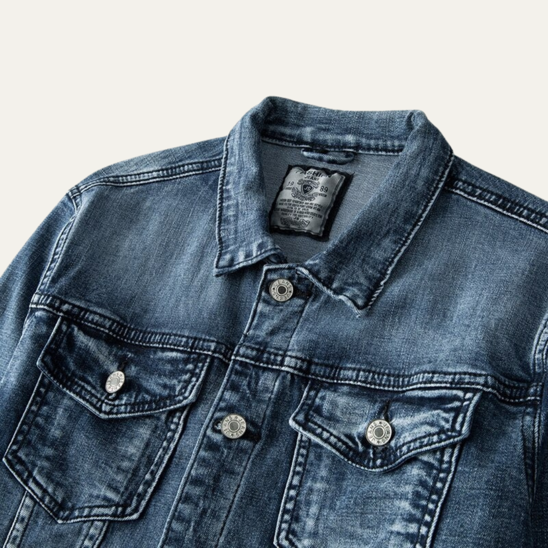 Men's Vintage Inspired Blue Jean Jacket