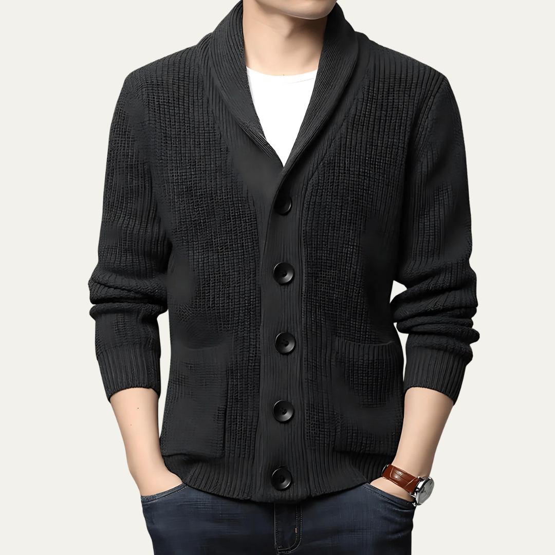 Classic Crew Neck Button Sweater - OutfitLondon