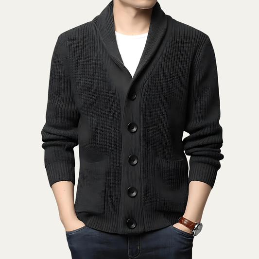 Classic Crew Neck Button Sweater - OutfitLondon
