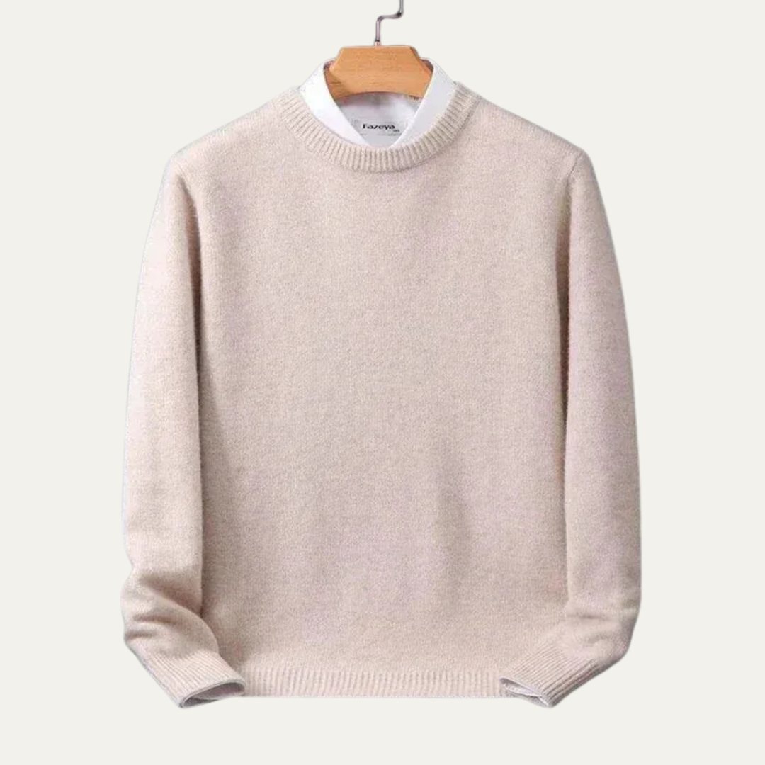 Simple Men's Regular Fit Crew Neck Pullover Sweater