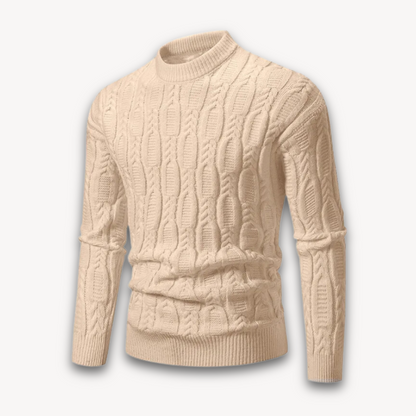Cozy Crew Neck Cotton Sweater for Men