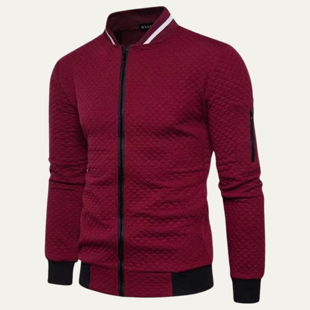 Slim Fit Men's Quilted Zip Jacket
