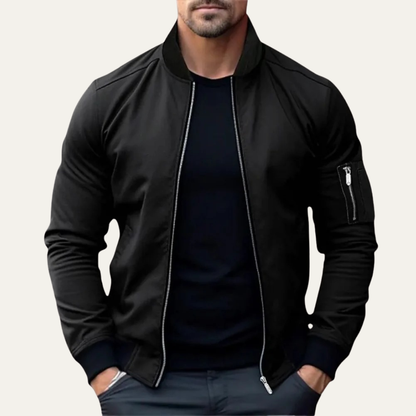 Men's Vintage Style Zip Up Flight Jacket