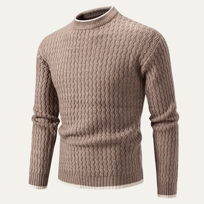 Men's Cozy Cable Knit Crew Neck Sweater