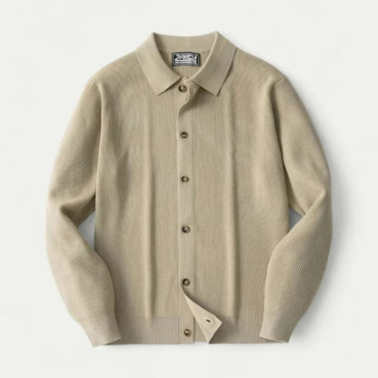 Classic Knitted Mens Cardigan - Button Front Style