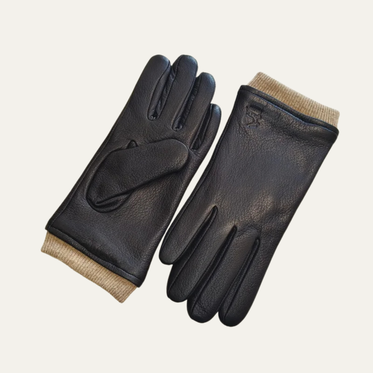 Insulated Men's Leather Winter Driving Gloves