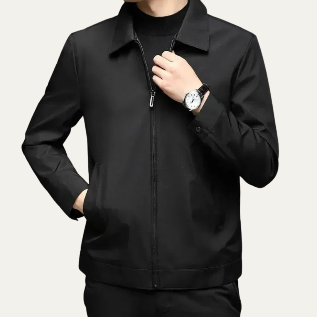 Men's Fit Zip Up Leather Jacket