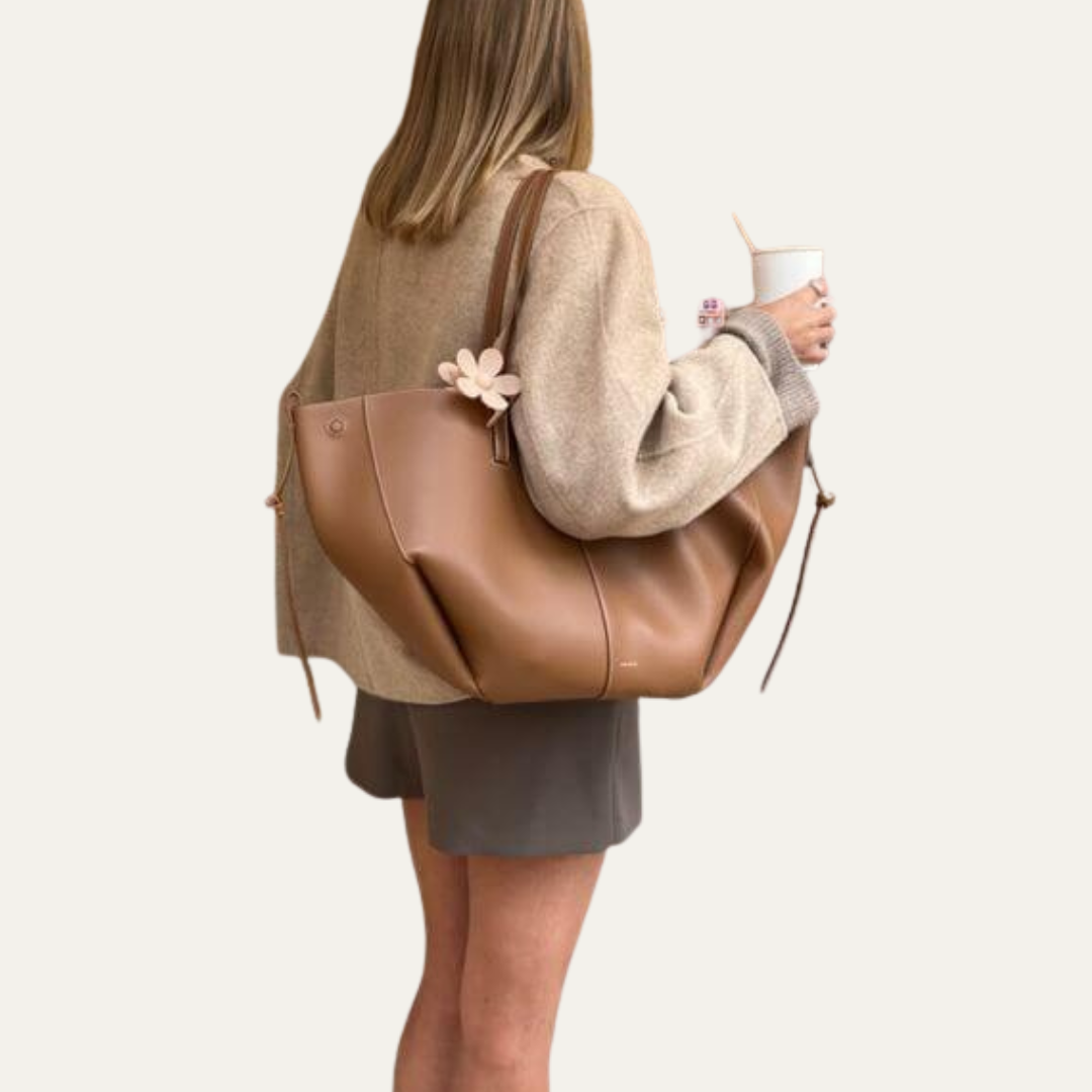 Large Comfortable Genuine Leather Tote Handbag