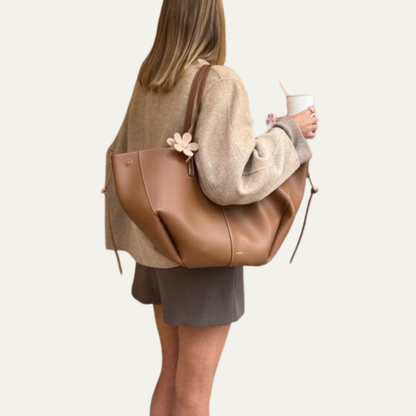Large Comfortable Genuine Leather Tote Handbag