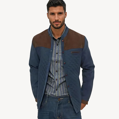 Men's Padded Coat with Button Front